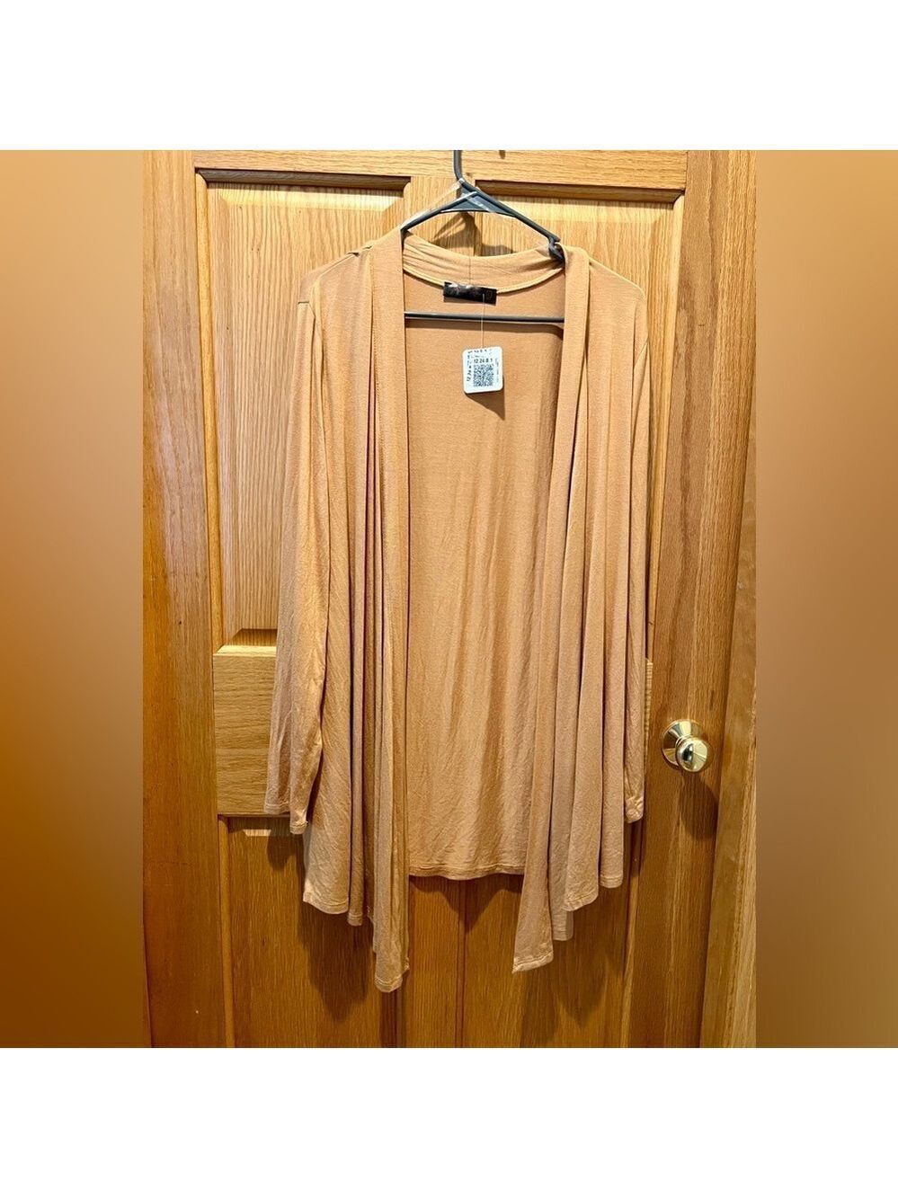 Sheila Rose Women's Large Tan Open Front Cardigan
